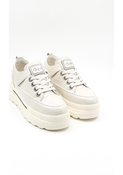 Ithal Dolgu Taban Sneakers Kadın Spor Ayakkabı GJ363 Bej fiyatları