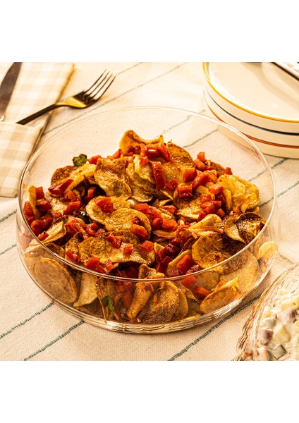 Doria - Büyük Boy Cam Salata Sunum Kasesi 24 cm