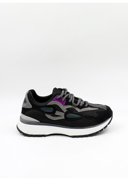 Sneaker Kadın Spor Ayakkabı KB55105 Siyah Multi