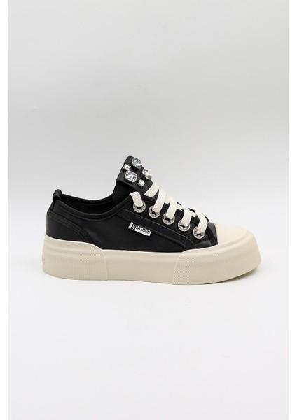 Kadın Taşlı Sneakers KB0014 Siyah