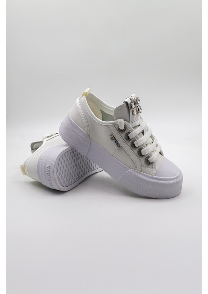 Kadın Taşlı Sneakers KB0014 Beyaz modelleri