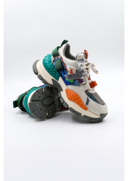 Ithal Renkli Model Kadın Sneakers Spor Ayakkabı KB0016 Bej modelleri