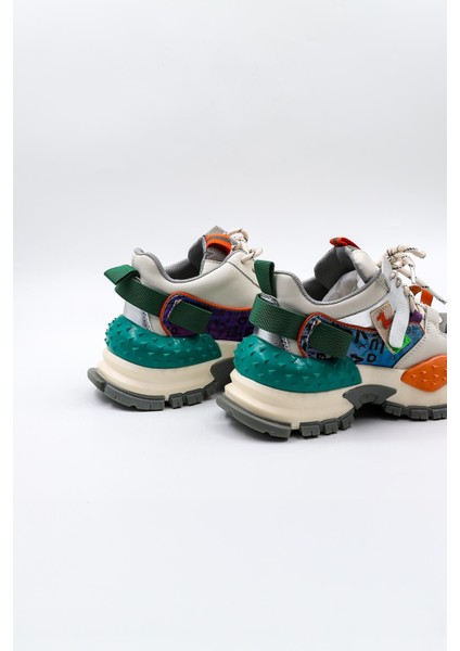 Ithal Renkli Model Kadın Sneakers Spor Ayakkabı KB0016 Bej fırsatları