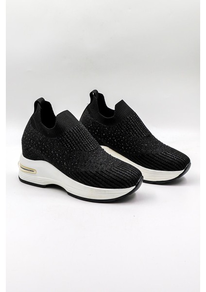 Taş Detaylı Sneaker Kadın Spor Ayakkabı KB008 Siyah fiyatları