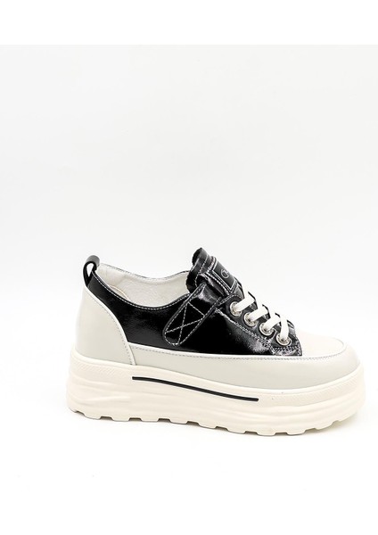 Ithal Dolgu Taban Sneakers Kadın Spor Ayakkabı GJ363 Siyah
