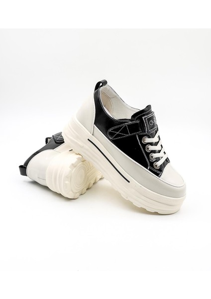 Ithal Dolgu Taban Sneakers Kadın Spor Ayakkabı GJ363 Siyah modelleri