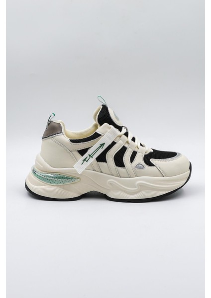 Ithal Kadın Sneakers Spor Ayakkabı KB0052 Siyah Beyaz