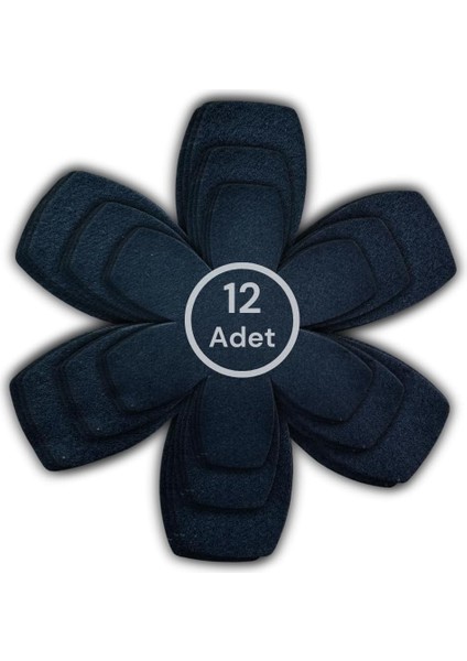 12'li Set Tava Tencere Koruyucu ve Düzenleyici Keçesi Siyah