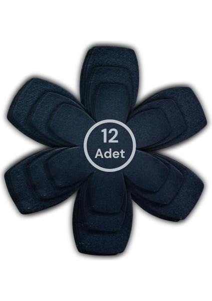 12'li Set Tava Tencere Koruyucu ve Düzenleyici Keçesi Siyah modelleri