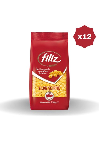 Yıldız Şehriye Makarna 500 gr - (12 Adet)