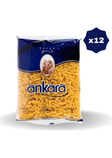 Burgu Makarna 500 gr - (12 Adet)