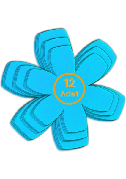 12'li Set Tava Tencere Koruyucu ve Düzenleyici Keçesi Turkuaz