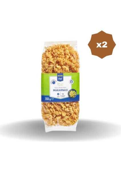 Burgu Makarna Yeşil Mercimek Unlu 350 gr - (2 Adet)