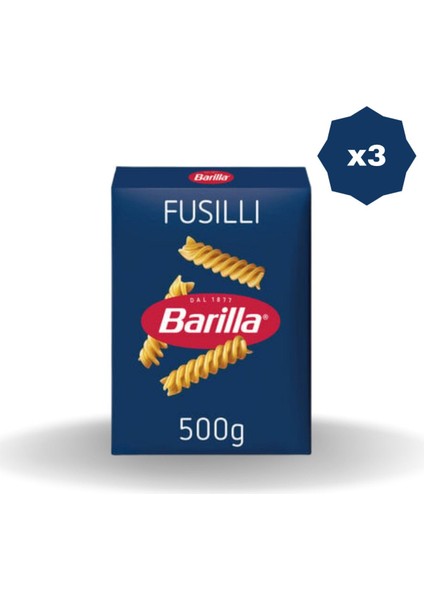 Fusilli Makarna 500 gr - (3 Adet)
