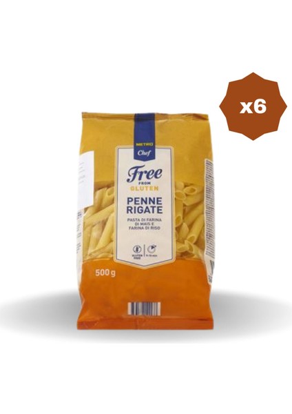 Glutensiz Penne Makarna 500 gr - (6 Adet)