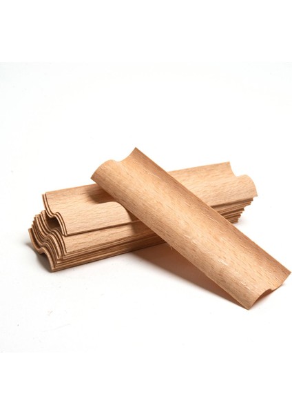 S Model Ahşap Mum Fitili ve Yapışkanlı Fitil Sehpası 30 Adet ( 20MM x 100MM x 0.5mm ) modelleri