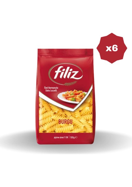 Burgu Makarna 500 gr - (6 Adet)