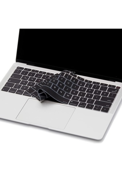 Laptop Macbook Air 13INÇ Klavye Koruyucu (Us To Tr) Touchıd'li A1932 ile Uyumlu Siyah