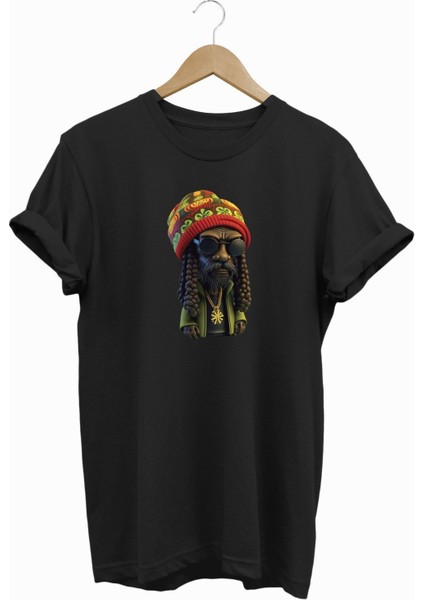 Snoop Dogg Wiggle Beret Baskılı Tshirt