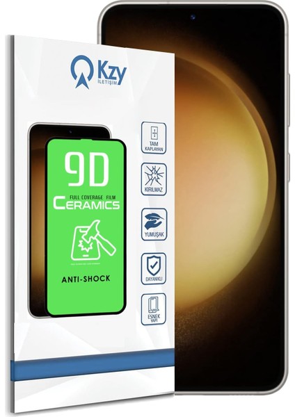 Iletişim Samsung Galaxy S23 ile Uyumlu Tam Kaplayan Seramik Nano Esnek Ekran Koruyucu Cam, Kzy Ileti̇şi̇m