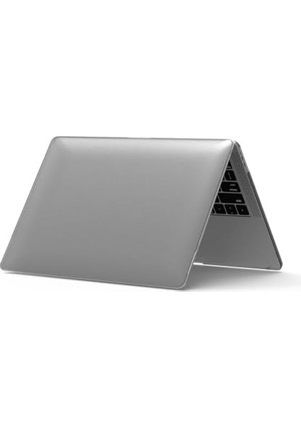 Macbook Air M1 Kılıf 13 Inç Kristalline Iz Yapmaz (Touchıd'li M1 Air) A2337 A2179 A1932 ile Uyumlu Gri modelleri