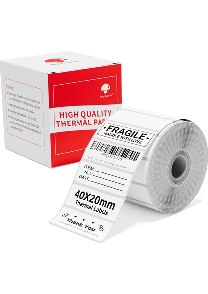 40X20MM/320 Adet Beyaz Etiket M108/M110/M220/M221/M120/M200/M110S Uyumlu XP4020-320