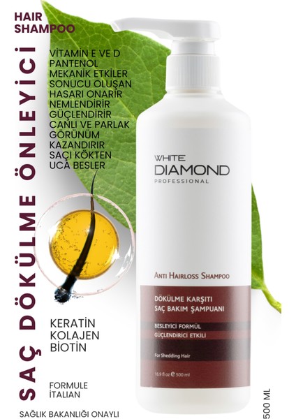 Saç Dökülme Önleyici Etkili Keratin Saç Bakım Şampuanı 500 ml