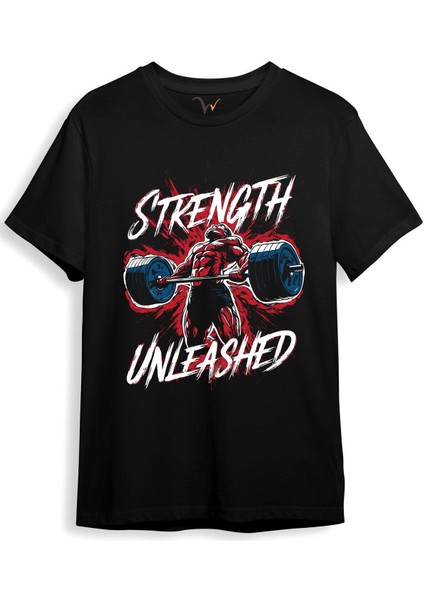 Gym Sporcu Fitness Halter Kaldırmak Ağırlık Dumbell Çalışmak Güç Regular Fit %100 Pamuk T-Shirt