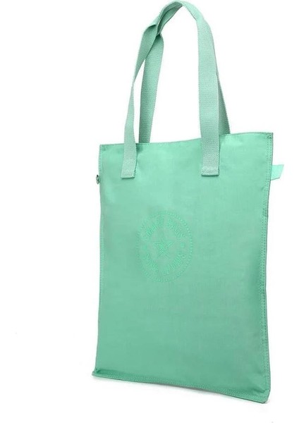 Büyük Boy Krinkıl Kumaş Omuz Çantası Bc 3076 - Açık Yeşil
