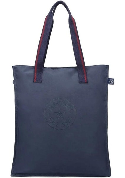 Büyük Boy Krinkıl Kumaş Omuz Çantası Bc 3076 - Lacivert