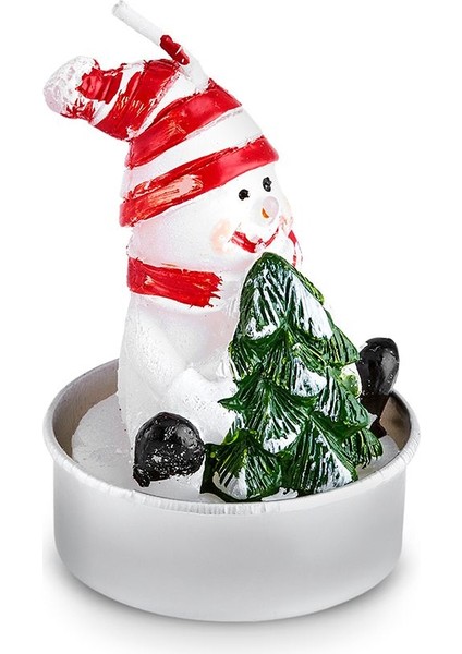 New Year Yılbaşı Snowman 3'lü Tealight Mum modelleri
