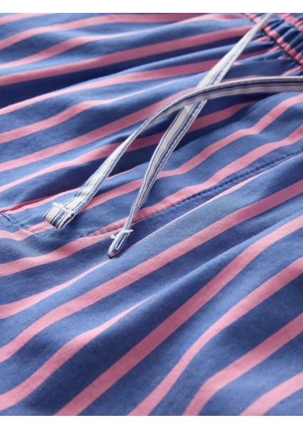 Kadın Mavi Organik Pamuk Poplin Boxer Şort modelleri