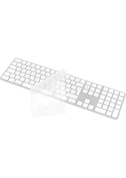 Klavye Kılıfı Apple Magic Keyboard-3 (Tr-Uk) A2520 Numeric ile Uyumlu Silikon Kılıf Şeffaf