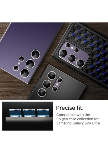 Galaxy S24 Ultra Kamera Lens Camı Koruyucu Glas.tr Ez Fit Optik Pro (2 Adet) Violet - AGL07427