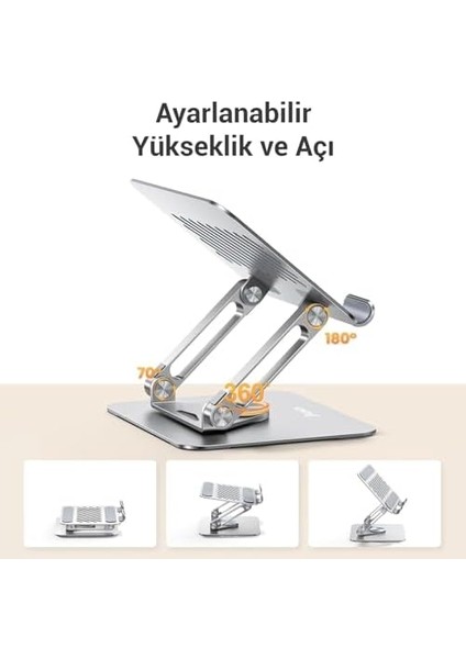 360° Dönebilen Alüminyum Tablet Standı Yükseklik ve Eğim Ayarlı Metal Tablet Tutucu iPad Pro 13 12 11 Air Mini 5 4 3 Telefon E-Okuyucu Uyumlu fiyatları