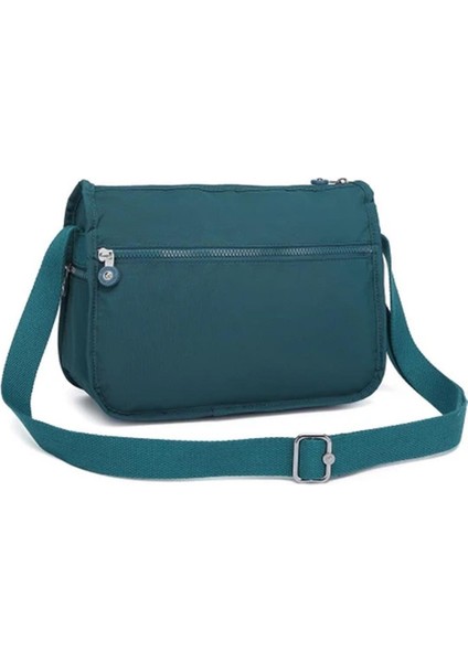 Krinkıl Kumaş Postacı Çantası Bc 1128 - Koyu Yeşil