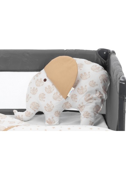 Asfstore Sema Baby 6 Parça Lüks Park Yatak Bebek Uyku Seti - Ekru Fil modelleri