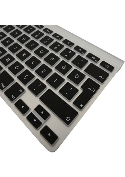 Klavye Kılıfı Magic Keyboard-1 A1314 A1242 Model Apple ile Uyumlu Türkçe Q Baskı Silikon Kılıf Siyah