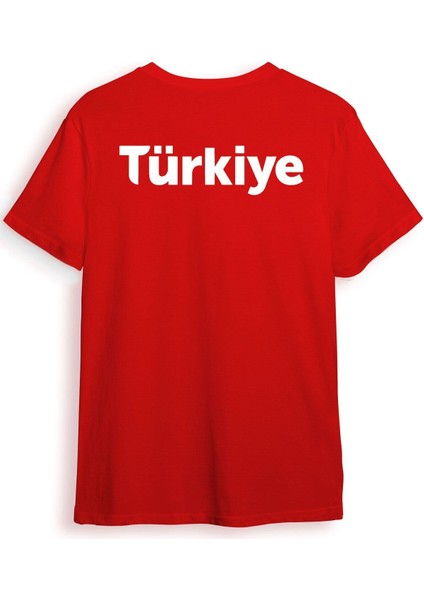 Türkiye Ön Arka Baskılı Regular Fit %100 Pamuk T-Shirt