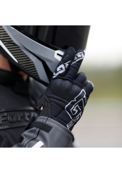 Forte Gt Rs 07 Motosiklet Eldiven Siyah Gri
