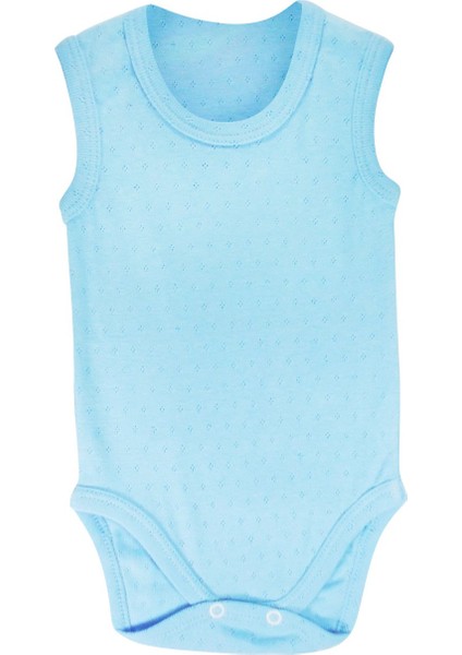 Asfstore Sema Baby Jakarlı Askılı Badi (Body) - Mavi 0-6 Ay