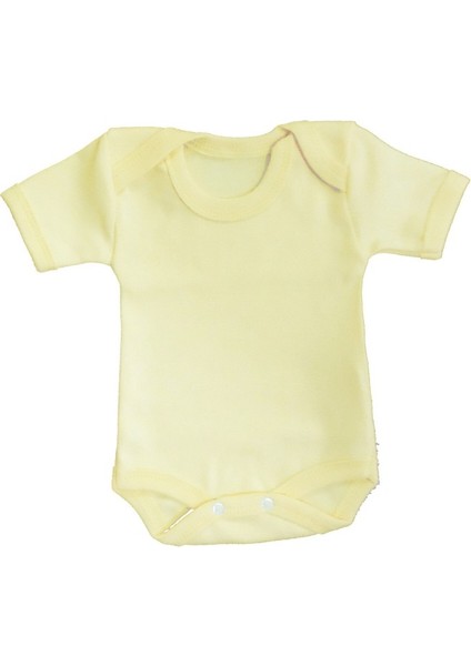 Asfstore Sema Baby Yarım Kol Badi (Body) 0-3 Ay - Sarı
