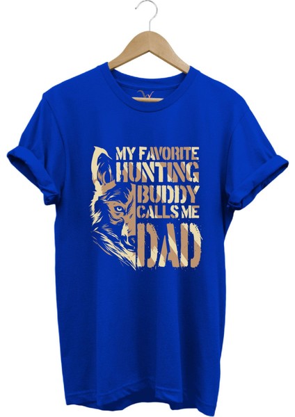 Hunting Avcılık Kurt Poster Baskılı %100 Pamuk Regular Fit Bisiklet Yaka T-Shirt