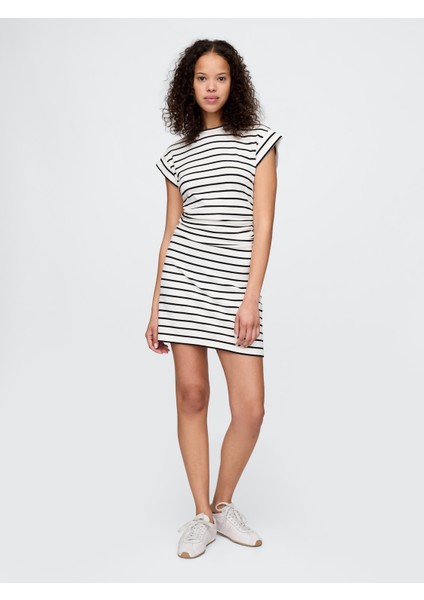 Kadın Siyah Modern Fırfırlı Mini Elbise