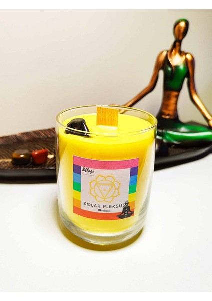 Solar Pleksus Çakra Jasper Doğal Taşlı Meditasyon Yoga Şifa Mumu Bergamot Lavanta Kokulu Soya Mumu fiyatları