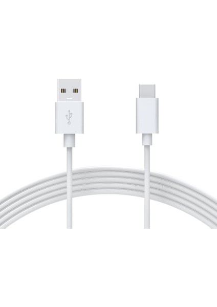 Omars USB Type-C 3A Hızlı Şarj ve Data Kablosu Beyaz 1 Metre