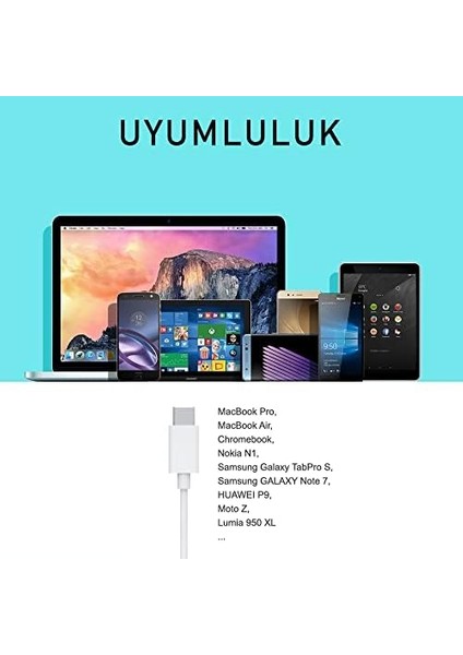 Omars USB Type-C 3A Hızlı Şarj ve Data Kablosu Beyaz 1 Metre fiyatları
