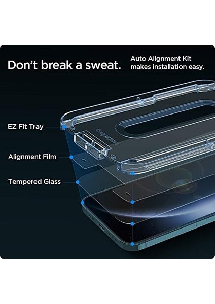 iPhone 12 Pro Max Cam Ekran Koruyucu Kolay Kurulum Glas.tr Ez Fit (2 Adet) - AGL01791