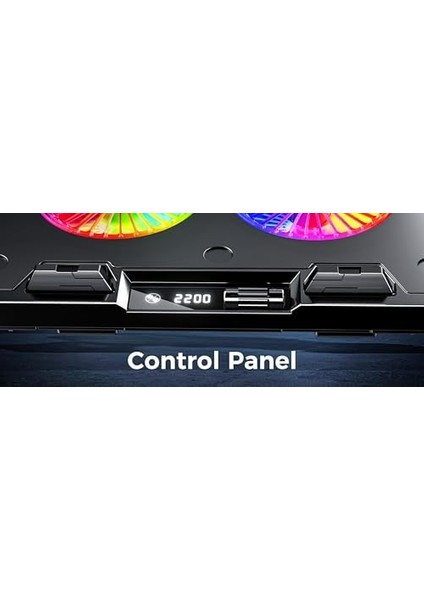 GT102 Gaming Laptop Soğutucu, 2200RPM, Rgb Işıklı, LED Display, Notebook Soğutucu Stand fiyatları