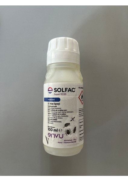 Solfac Kene-Bit-Pire-Hamamböceği Haşere Kovucu %100 Çözüm SKT2027 100ML